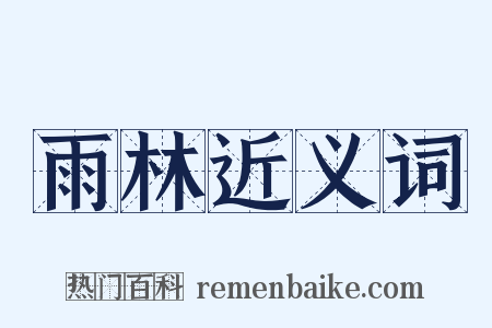 雨林近义词是什么意思的图片